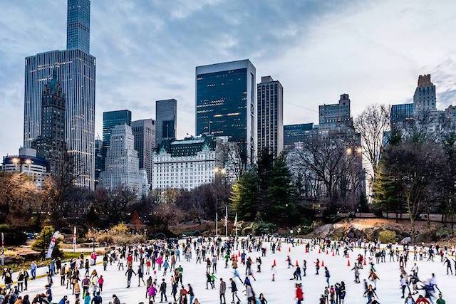 Skaters at Wollman Rink in Central Park.